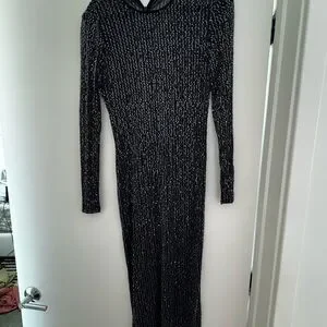 rachel roy black sequin dress Rachel Rachel Roy Sequin Halter Neck Midi Dress - Black
